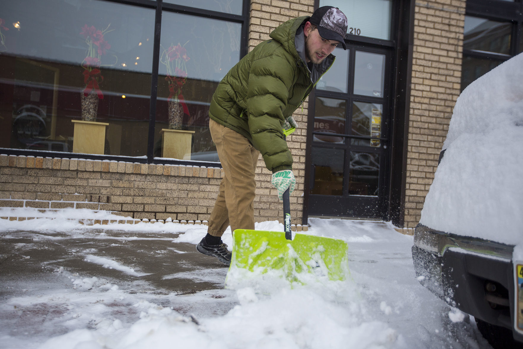You've left work to dig out your spouse's car